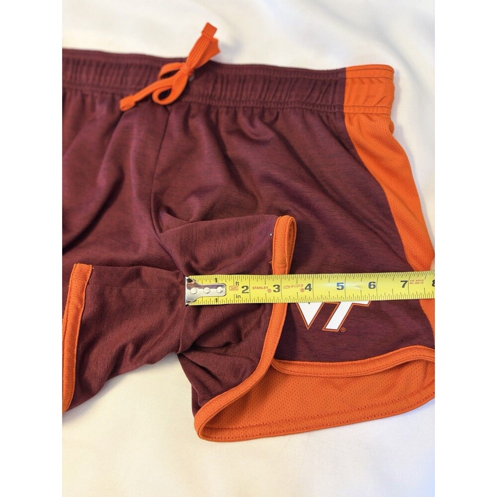 VIRGINIA TECH Hokies Women Med Maroon Nike DriFit Running Athletic Shorts Lined - Picture 9 of 10